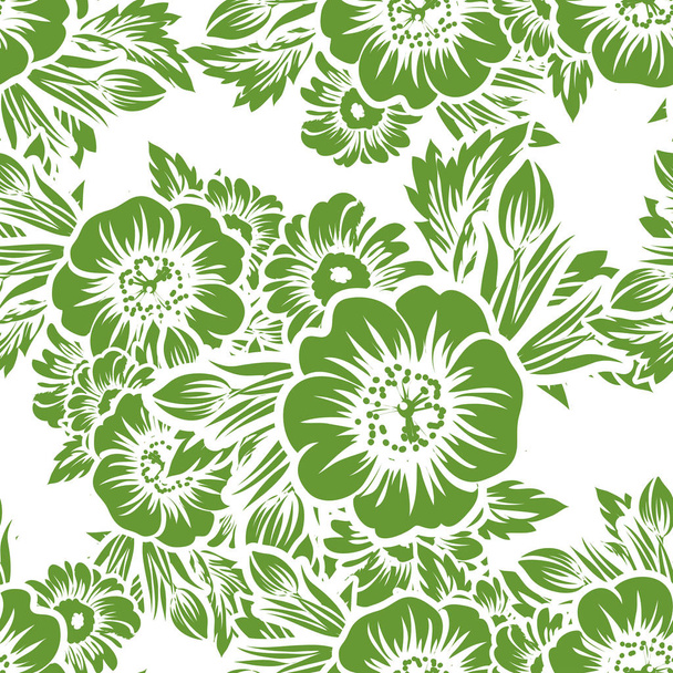 Seamless flower pattern - Вектор,изображение