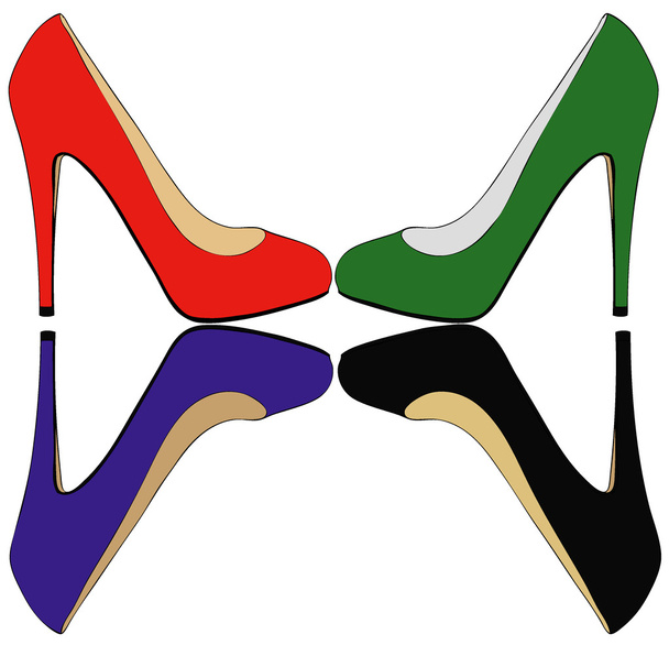 Poker of high-heeled shoes - Фото, изображение