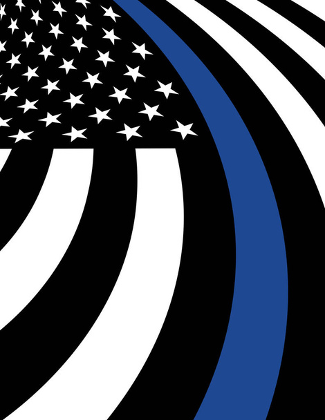 Illustrazione dello sfondo della bandiera di supporto della polizia
 - Vettoriali, immagini