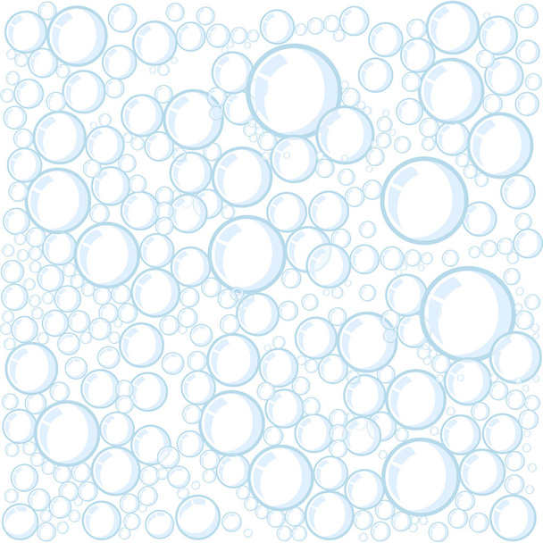 cleaning service elements. Housework tools. Soap, sponge and soap foam bubbles. Cleaning supplies. Template for banners, web sites, printed materials, infographics - Vector, Image