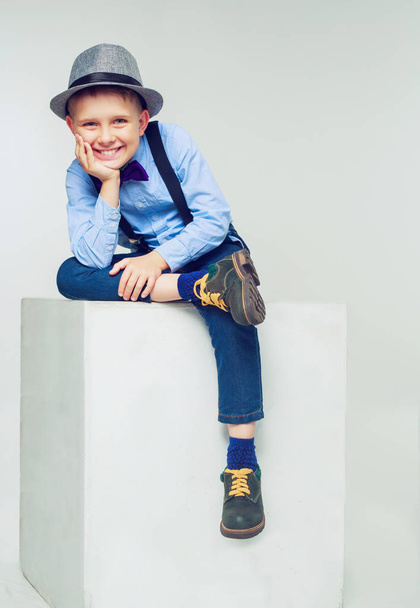 happy boy with a hat - Фото, зображення