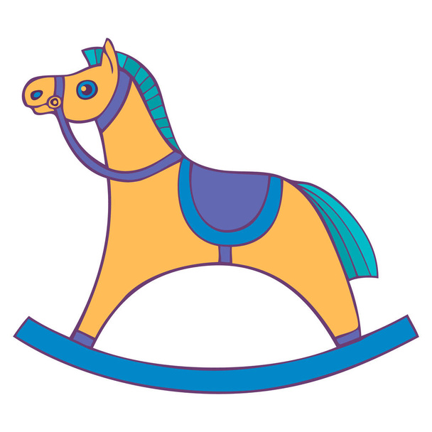 Children s rocking chair. Horse for small children. rocking horse. Vector image - Vector, Image
