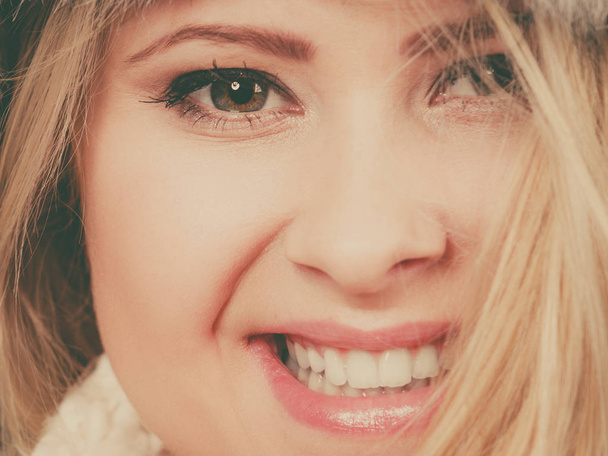 Close up of beautiful woman face - Photo, image