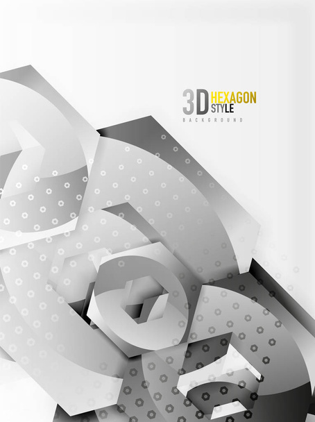 Vector 3d hexagon background - Vector, Image
