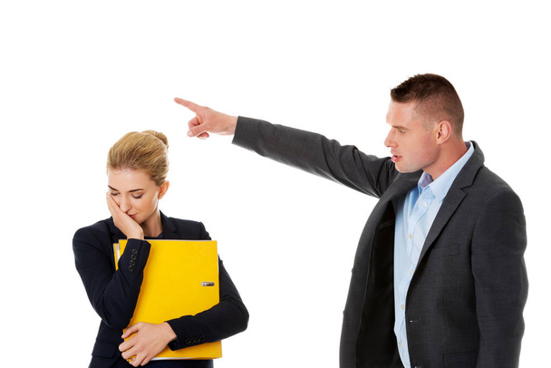Business fight concept. Business people have conflict - Foto, Imagen