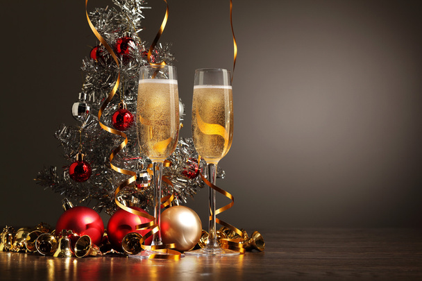 Glasses of champagne at new year party - Foto, imagen