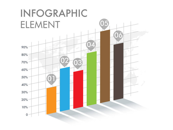 Statistical bar chart infographic for Business. - Vecteur, image