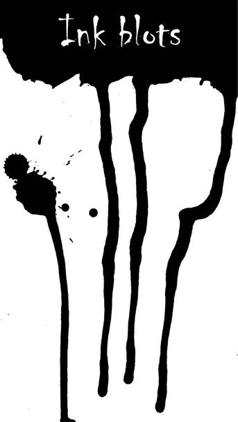 A set of ink blots of various shapes. Vector. - Vector, Image