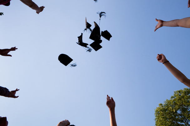 high school graduation hats high - Photo, Image