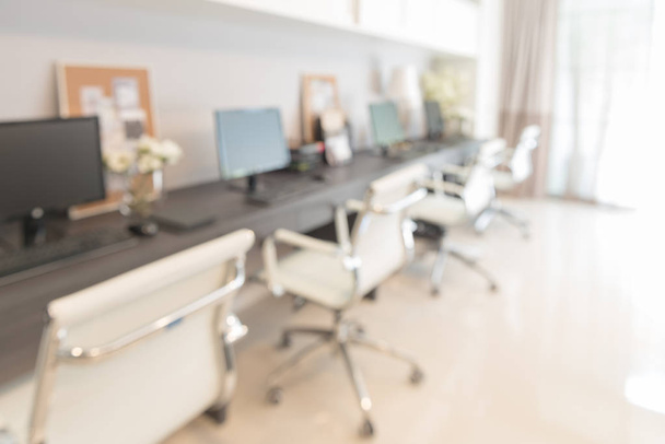 blur image of empty home office - Photo, Image
