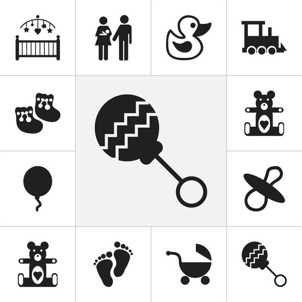 Set di 12 icone per bambini modificabili. Include simboli come impronta, scuola materna, decorazione e altro ancora. Può essere utilizzato per la progettazione web, mobile, UI e infografica
. - Vettoriali, immagini