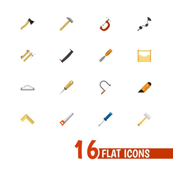 Set di 16 icone degli strumenti modificabili. Include simboli come vite girevole, coltello, strumento e altro ancora. Può essere utilizzato per la progettazione web, mobile, UI e infografica
. - Vettoriali, immagini