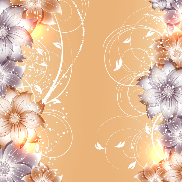花の抽象的なベクトルの背景 - ベクター画像