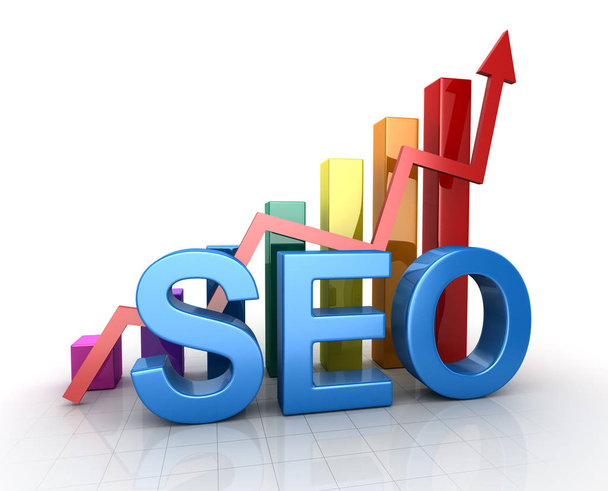Seo Concept with Business Chart - Photo, Image