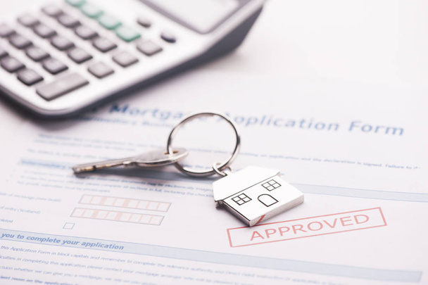 Approved mortgage loan agreement application - Photo, Image