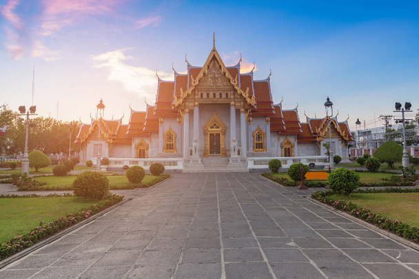 Beyaz Mermer Tapınak, Bangkok Tayland Simgesel Yapı - Fotoğraf, Görsel