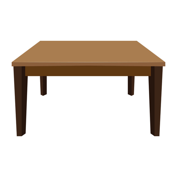 Wooden table isolated illustration on white background - Vector, Image