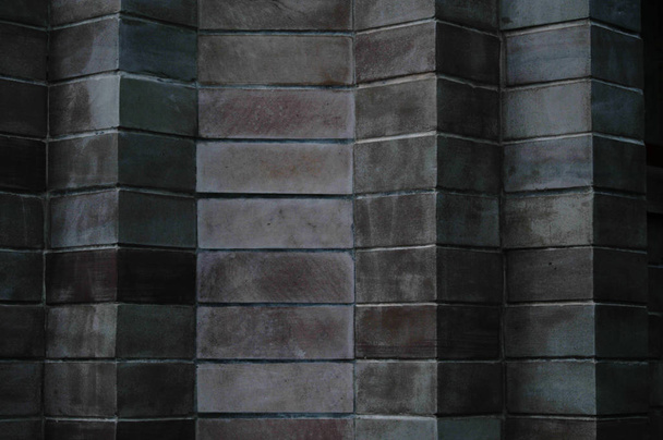 A wall of large gray bricks - Foto, Imagem