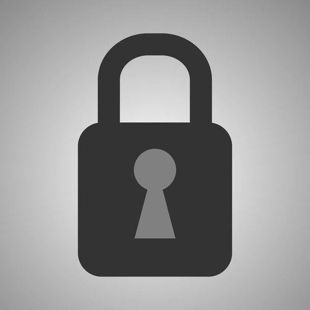 Lock-Icon-Vektor isoliert, Konzept Sicherheit - Datenschutz - Vektor, Bild
