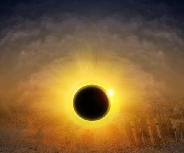 Solar Eclipse . Fantasy Apocalypse . - Photo, Image
