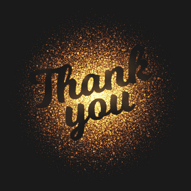 Thank You Glowing Particles Vector Background - Vettoriali, immagini