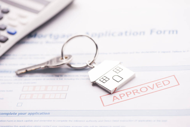 Approved mortgage loan agreement application - Photo, Image