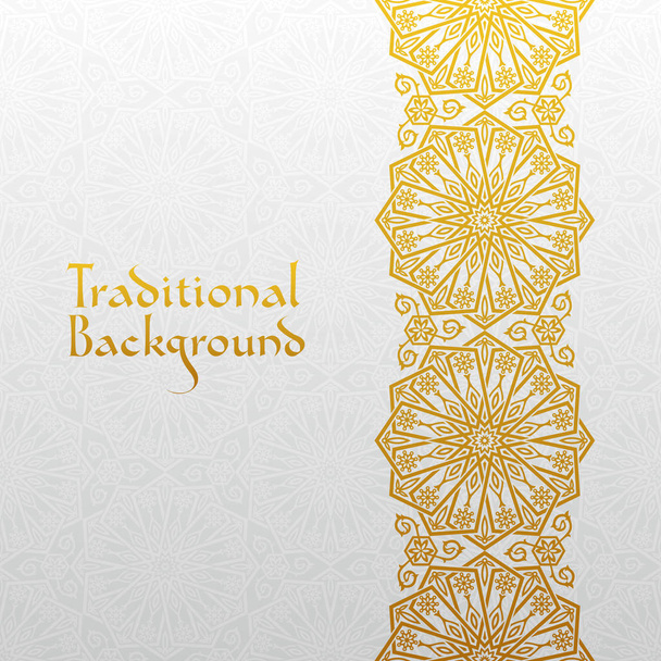 Abstract background with traditional ornament - Vector, Image