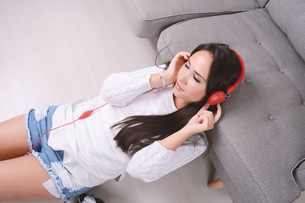 Woman listening music. - Photo, Image