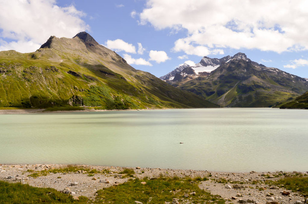The Silvretta massif with its lake - Photo, Image
