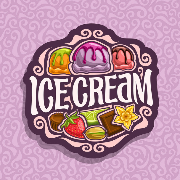 Векторний логотип для морозива - Вектор, зображення