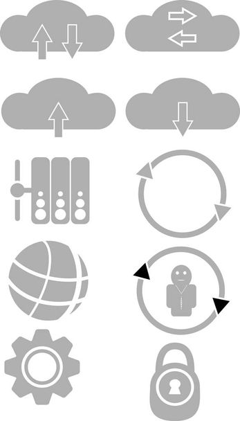 Technológia Icon set - Vektor, kép