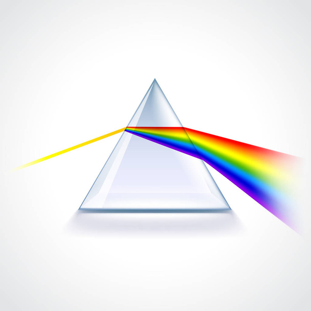 Spectrum prism isolated on white vector - Vector, Image