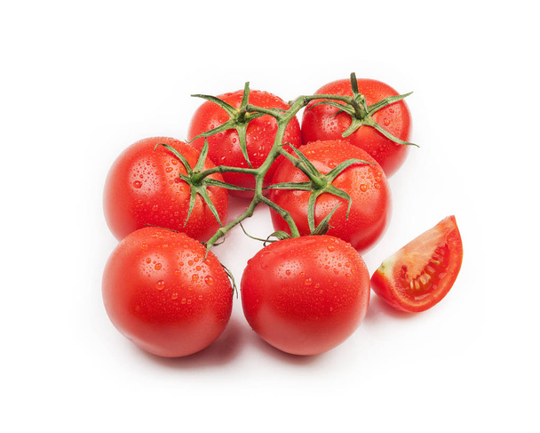 fresh cherry tomato isolated over white background - Фото, зображення