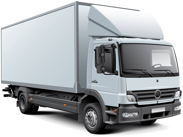 White box truck - Vector, Image