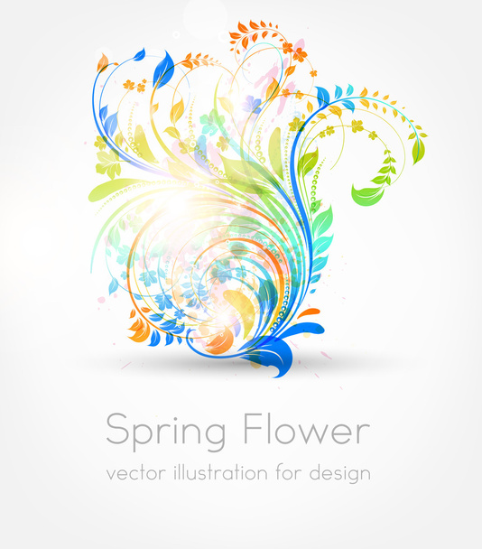 Spring flower background design - Vector, Image