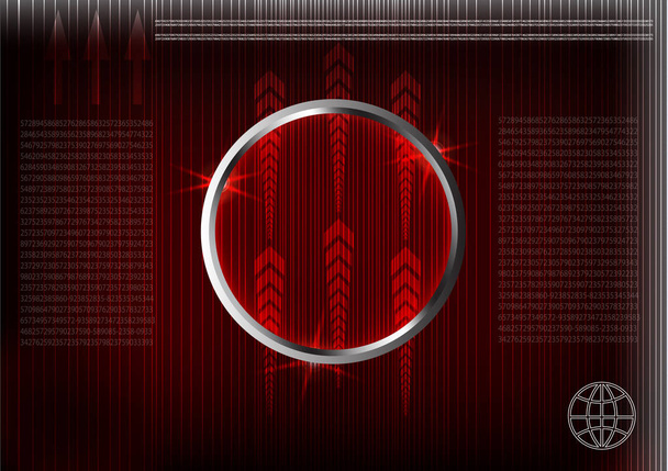 High tech. Set of lines on a red background - Vector, imagen