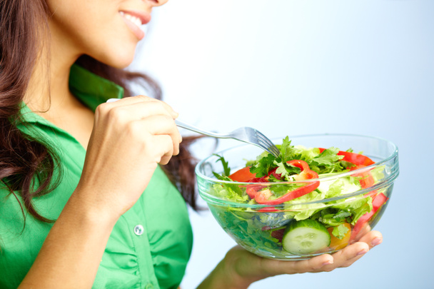 Salat essen - Foto, Bild