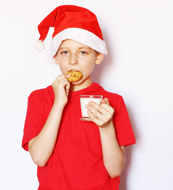 Podobizna chlapce roztomilý Santa  - Fotografie, Obrázek