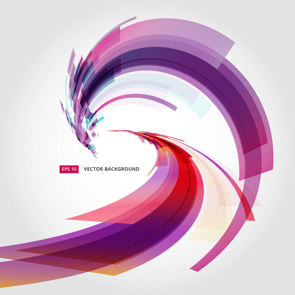 Elemento de fondo vector abstracto en colores rosa y púrpura cur
 - Vector, Imagen