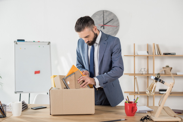 fired businessman packing things - Photo, Image
