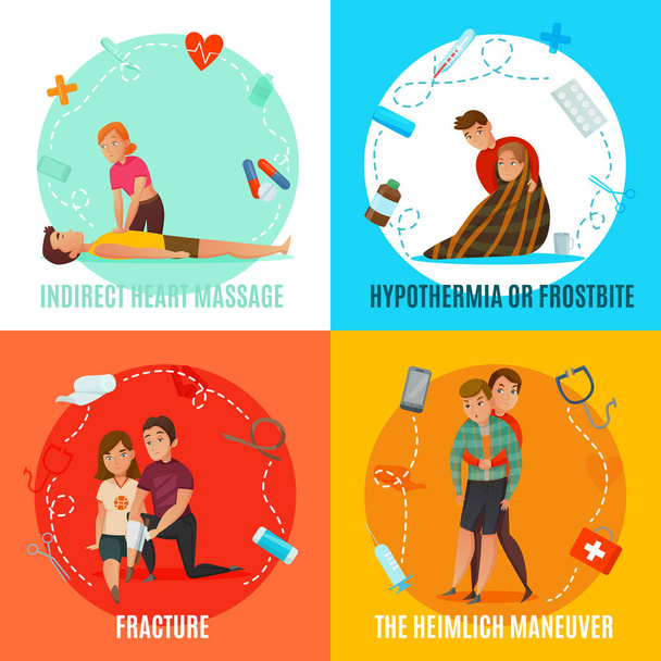 Emergency First Aid People Concept - Vector, Image