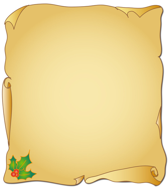 クリスマス羊皮紙 - 写真・画像