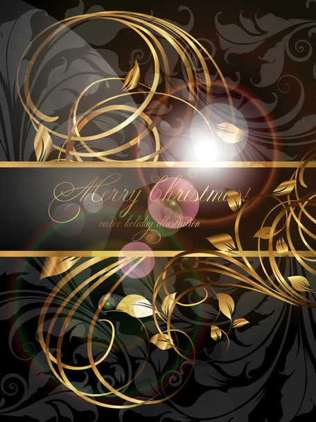 Elegant christmas background with place for new year text invitation - Vector, Image