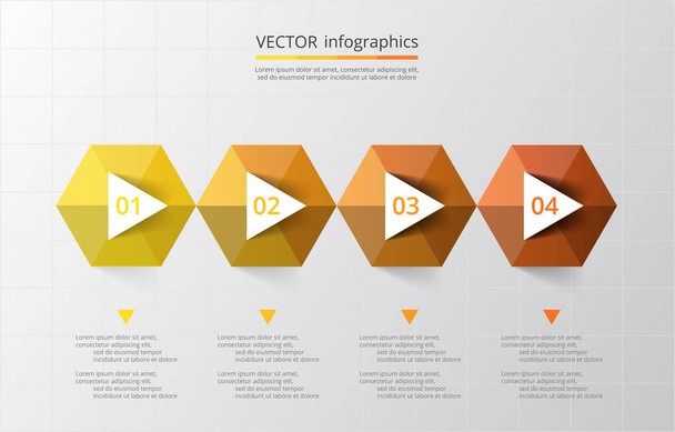 Vector lines arrows infographic. - Vector, afbeelding