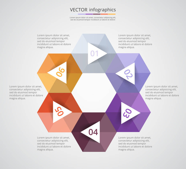 Vector template for infographics. - Vecteur, image