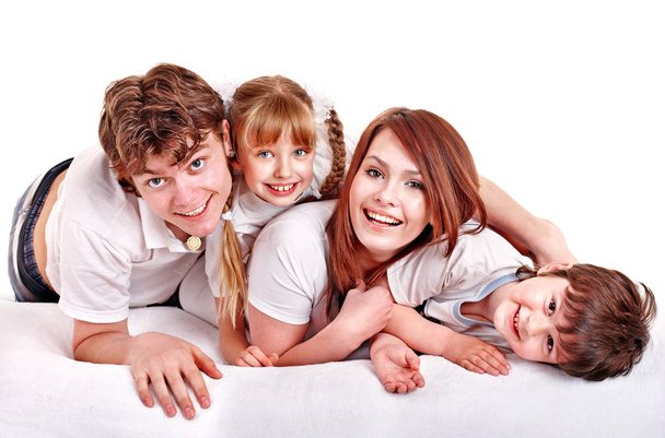 boldog család gyerekekkel. - Fotó, kép