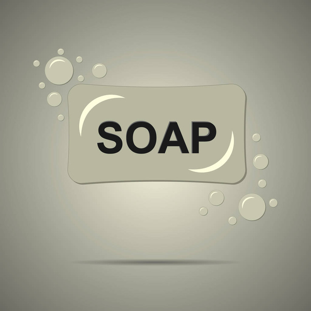 Bath soap icon - Vector, Imagen