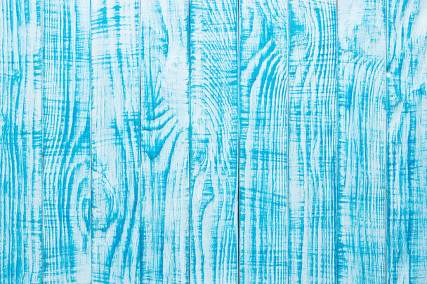 Fundo de madeira, superfície pintada de placas azuis. Texto antigo
 - Foto, Imagem