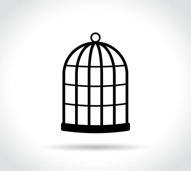Cage ikon fehér háttér - Vektor, kép