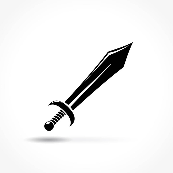 Schwert-Symbol auf weißem Hintergrund - Vektor, Bild